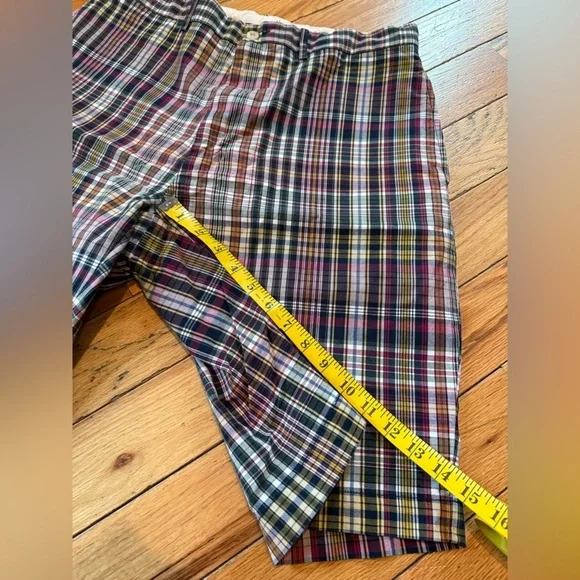 POLO RALPH LAUREN Madras Multicolor Plaid Shorts Men's Size 36 100% Cotton Golf - Picture 11 of 14